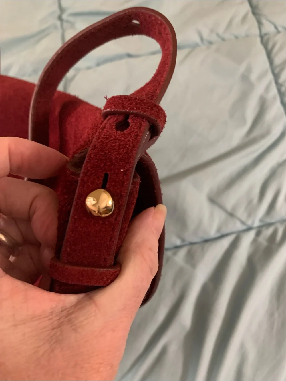 Madewell Red Suede bag - Picture 5 of 12